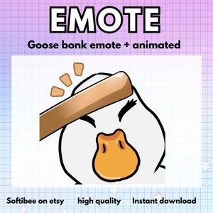 Twitch-geanimeerde emote! | Goose Bonk-emotememe voor streaming | Discord Animal emotes Goose emote Youtube Kick Tiktok - klaar voor gebruik