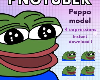Pngtuber Frog Peepo! 4x Funny png tuber premade Pepe meme edition for twitch vtubers and content creators ! Discord Youtube Tiktok