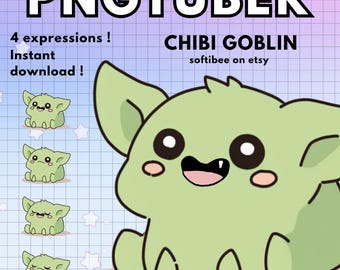 Goblin Pngtuber Chibi Troll vtuber-avatars voor streaming op Twitch en YouTube! 4x Dnd Png Knol Boy | Veadotube reactief pngtuber mannelijk model