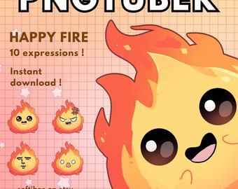 Reaktiver PNGüber Feuer 10x | chibi vtuber Modell Für Twitch Vtube Welchen Artikel kaufen? Png knolle Kawaii v-tuber gebrauchsfertig