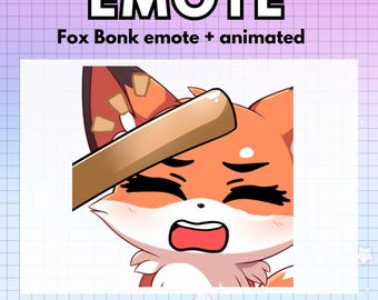 Bonk Animated Emote Fox Kawaii ! Animated Twitch Fox Emotes Single Chibi Cute Animated Emote - Twitch Discord Youtube Gaming