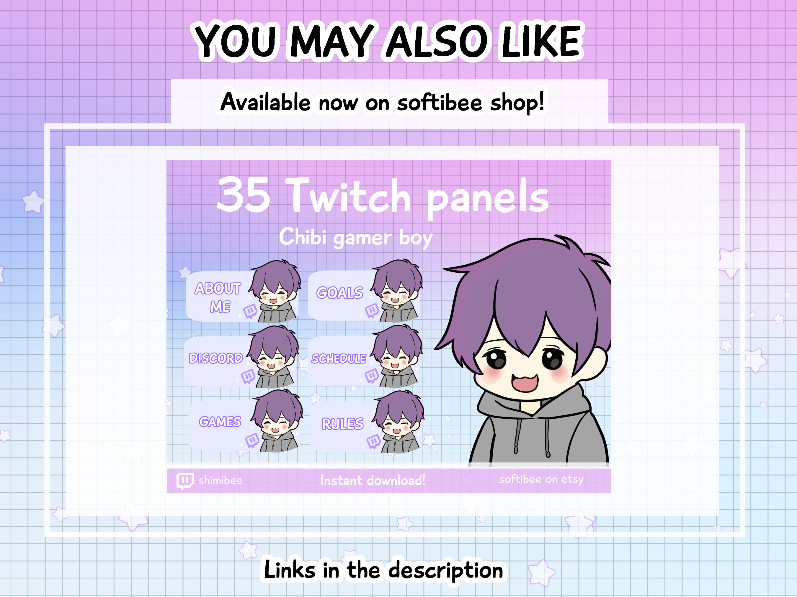 Pngtuber Male! 3x Handsome Male Png Tuber for Twitch Pngtuber Boy ...