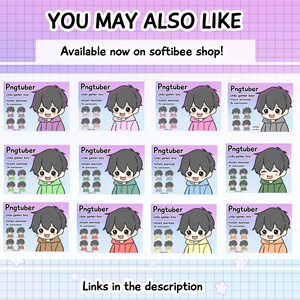 Op de afbeelding: Een set van 12 digitale illustraties van een cartoon chibi gamer jongen met verschillende uitdrukkingen. De illustraties zijn direct te downloaden en perfect voor gebruik op sociale media, streaming of andere online platforms.