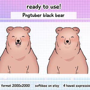Pngtuber bear vtuber bear model kawaii anime brown bear.
premade pngtuber animal for you streaming platfrom!
You can use this animal pngtuber at twitch, youtube, discord and tik tok!
By uplouding in to vetube minito obs\stream labs software!