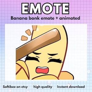 Twitch animated emote ! | Banana Bonk emote meme For Streaming | Discord food emotes Youtube Kick Tiktok - ready to use