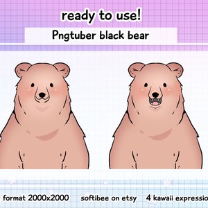 Pngtuber bear vtuber bear model kawaii anime brown bear.
premade pngtuber animal for you streaming platfrom!
You can use this animal pngtuber at twitch, youtube, discord and tik tok!
By uplouding in to vetube minito obs\stream labs software!