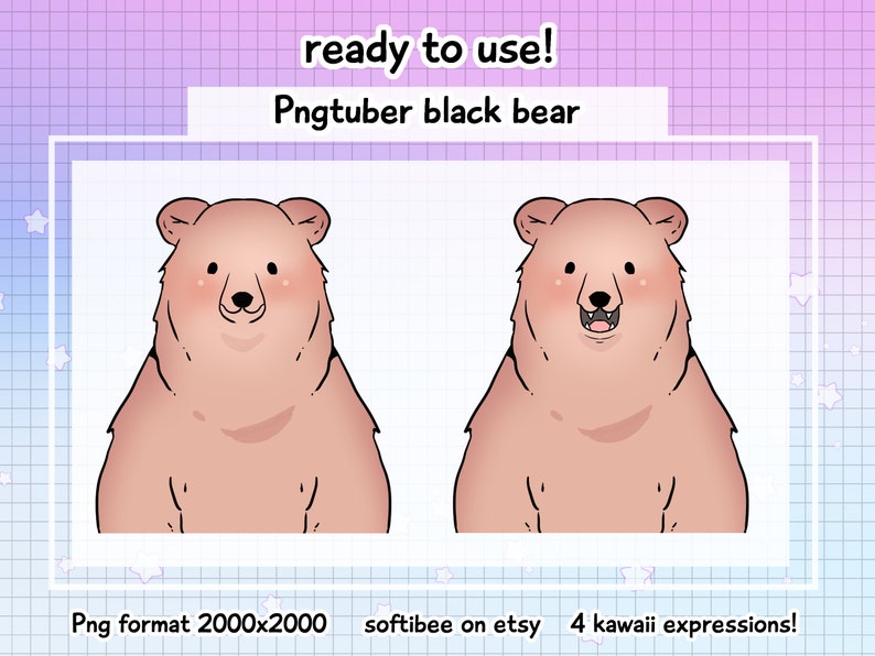 Pngtuber bear vtuber bear model kawaii anime brown bear.
premade pngtuber animal for you streaming platfrom!
You can use this animal pngtuber at twitch, youtube, discord and tik tok!
By uplouding in to vetube minito obs\stream labs software!