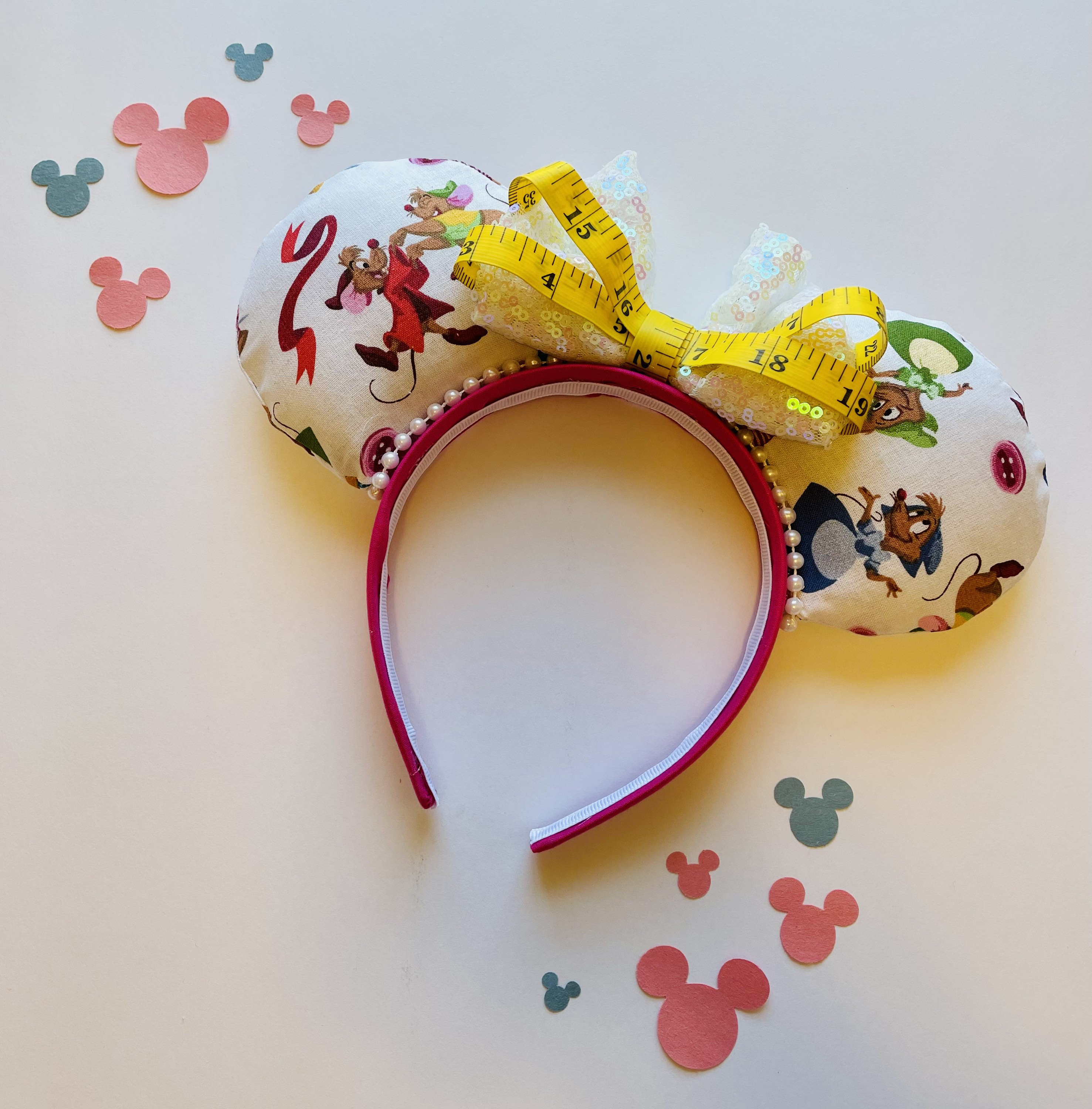 Cinderella mouse Ears, Princess Mouse ears, Cinderella dress Mouse  Ears, Mouse ears, Custom Handmade Disney Inspired Mickey Ears