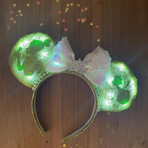 Tiana Mouse ears, Princess and the frog Mouse ears, Glow ears, Custom Handmade Disney Inspired Mickey Ears, Lynnie Loves Designs