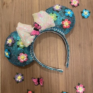 Custom Handmade Disney Inspired Mickey Ears, Encanto Mouse ears, Mirabel Mouse ears