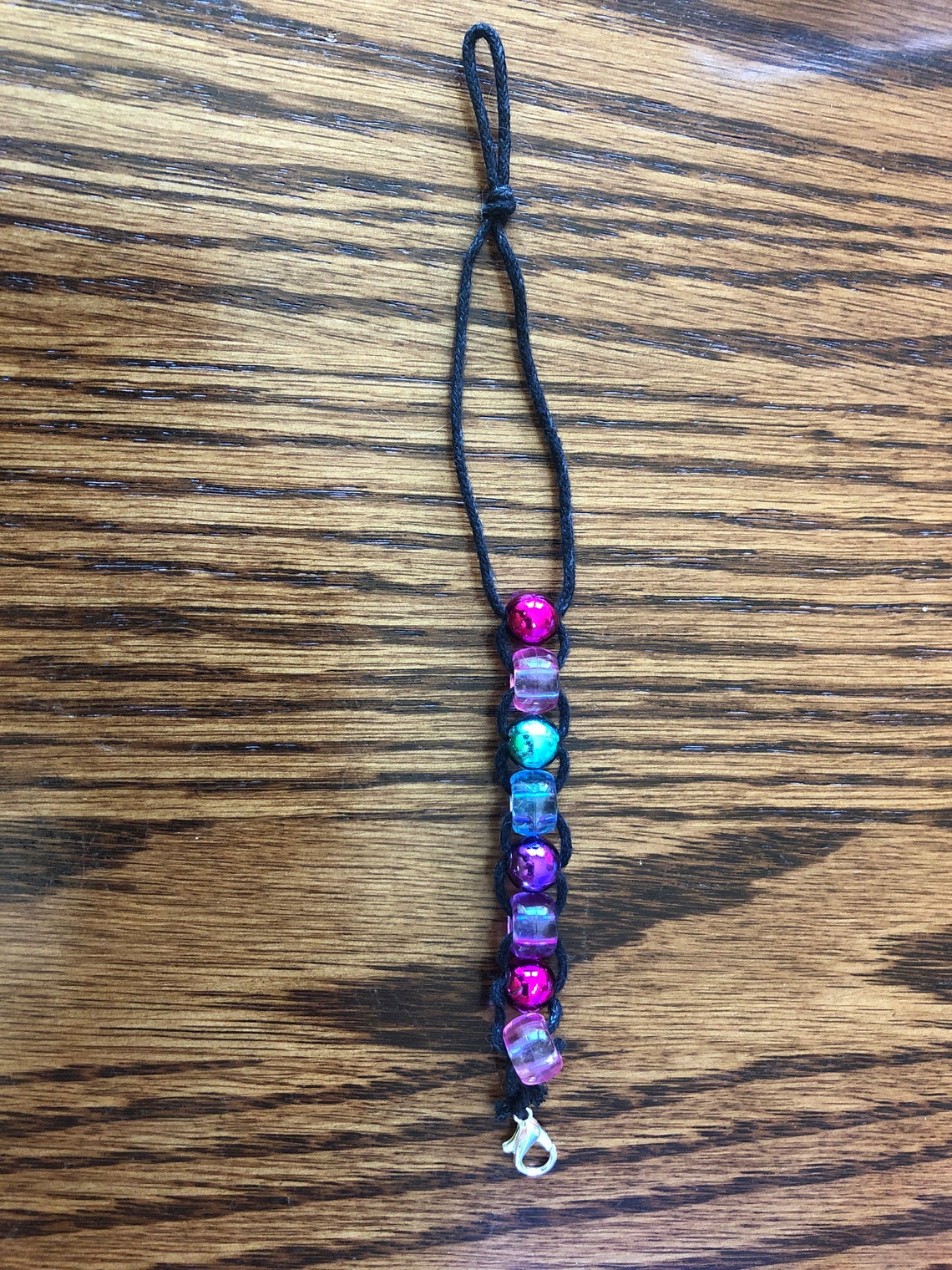 Cord pony bead fidget bracelet Etsy