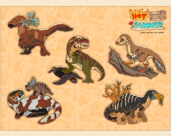 Dinosaur 2" Hard Enamel Pins - Lapel Pin Gift