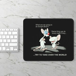 Tappetino Per Mouse Pinky And The Brain – Licenza Ufficiale Warner Bros, 23,6x19,8 Cm