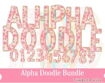 Brushstroke Alphabet PNG Clipart: Easter, Mother's Day (Digital Download)