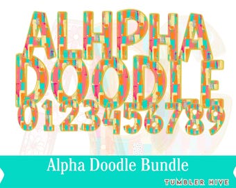 Brushstroke Alphabet PNG Set: Gold Glitter, Easter Font (Digital Download)
