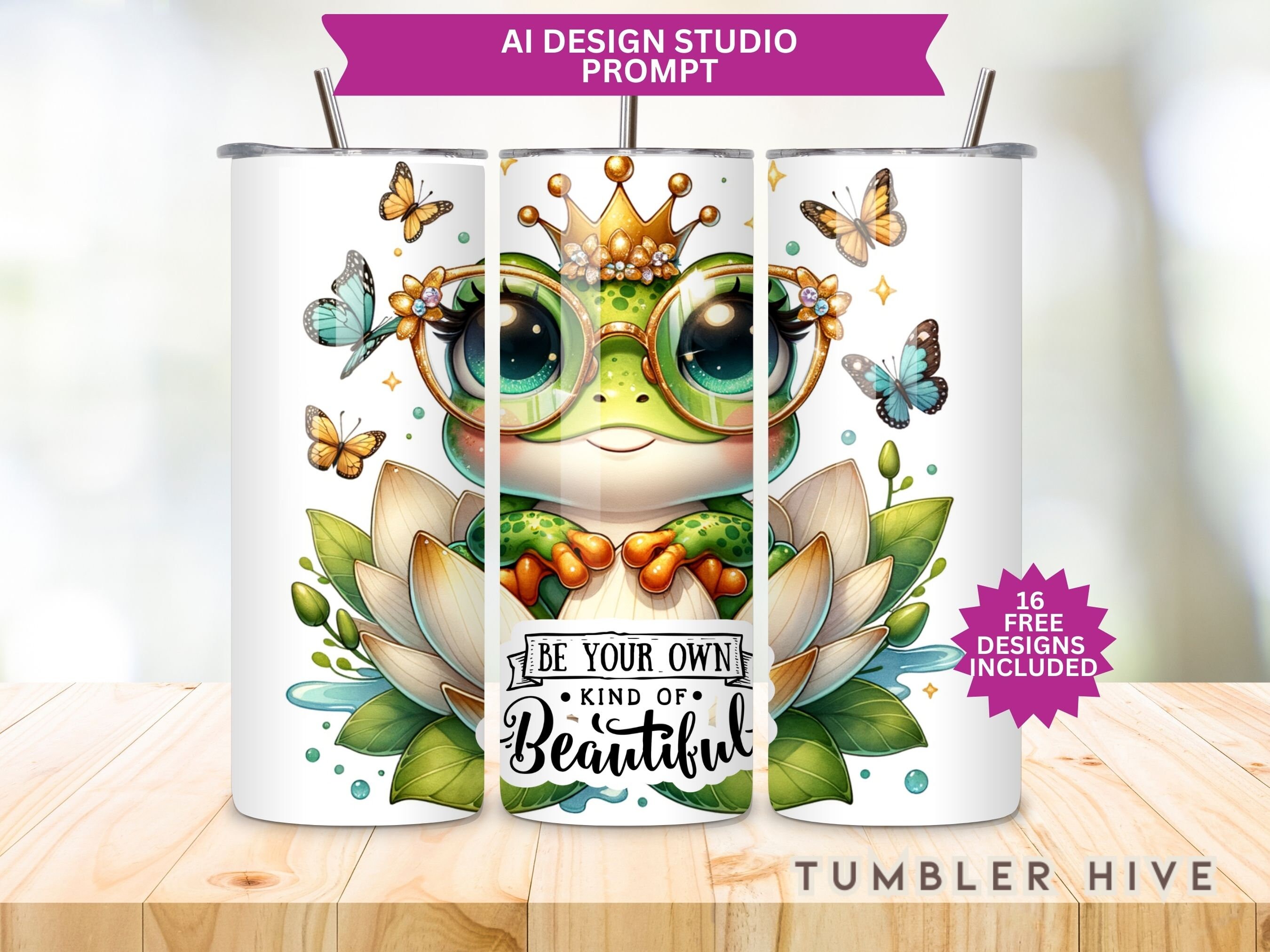 Cute Frog Tumbler Wrap, 20 Oz Skinny Sublimation Tumbler Design ...