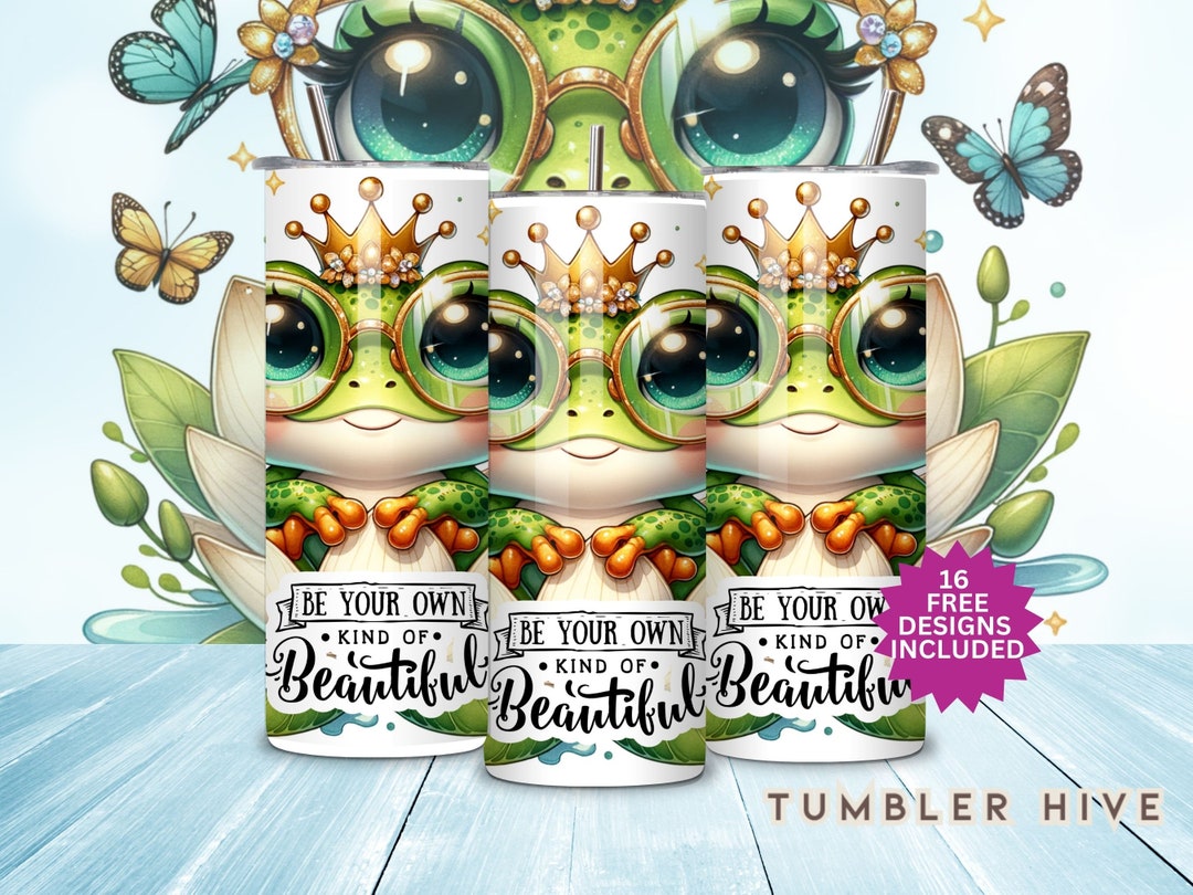 Cute Frog Tumbler Wrap, 20 Oz Skinny Sublimation Tumbler Design ...