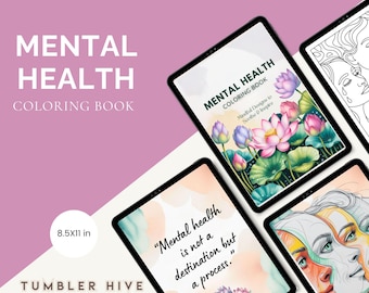 Mental Health Coloring Book: 30+ Affirmation & Mindfulness Pages (PDF Download)