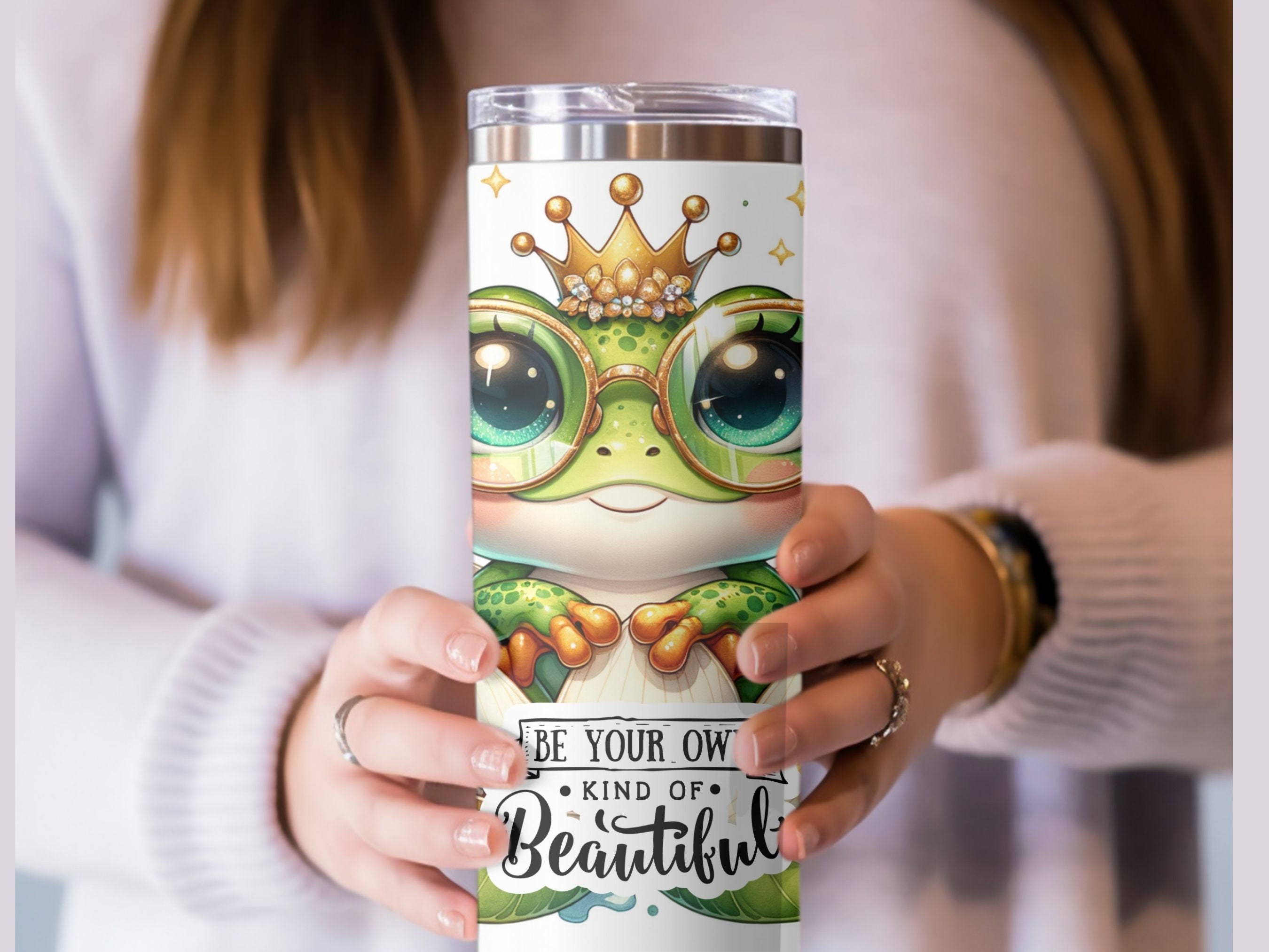 Cute Frog Tumbler Wrap, 20 Oz Skinny Sublimation Tumbler Design ...
