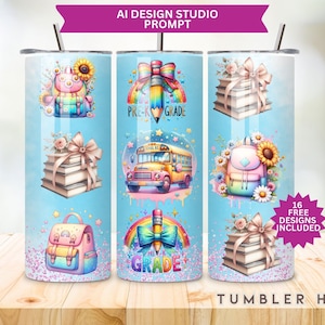 Back To School Tumbler Wrap: Teacher Sublimation Design (PNG)