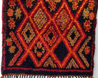 Berber Rug, Moroccan rug, Vintage rug, Handmade rug, Area rug, Authentic red carpet, Berber carpet, 102x182cm, 3.35x5.97 ft.