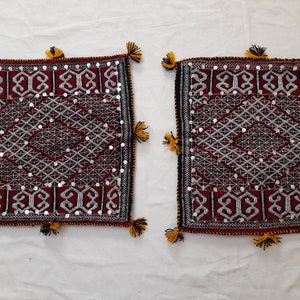 Kissenduo, Kissenbezüge, Berberkissen, Berberkissen, Vintage Kissen, Dekorative Kissen, X2 50x55cm, 1.61x1.94 ft.