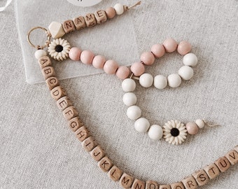 ABC abacus with name | Slide rule | ABC chain | Flower | Schoolchild | First grader | Back-to-school gift | Start of school