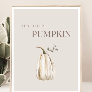 Herbstdekoration, Herbstliches Wandbild Hey There Pumpkin