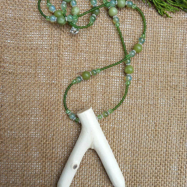 Weeping Willow Forked Willow Wood Talismanic Necklace