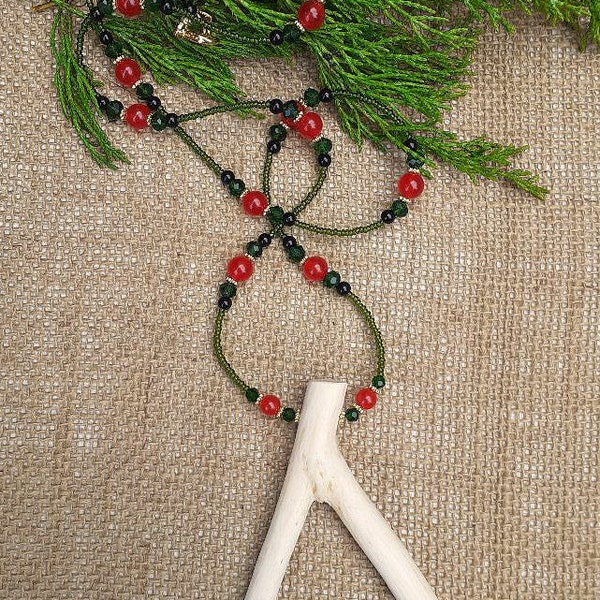 Magic and Mischief Forked Rowan Wood Talismanic Necklace