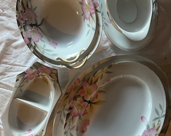 Noritake Azalea Japan Serving Pieces.vintage.
