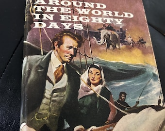 1956 Around the World in 80 Eighty Days Jules Verne HB W/dj