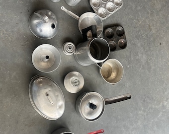 Vintage Aluminum Play Kitchen Pots Pans etc.