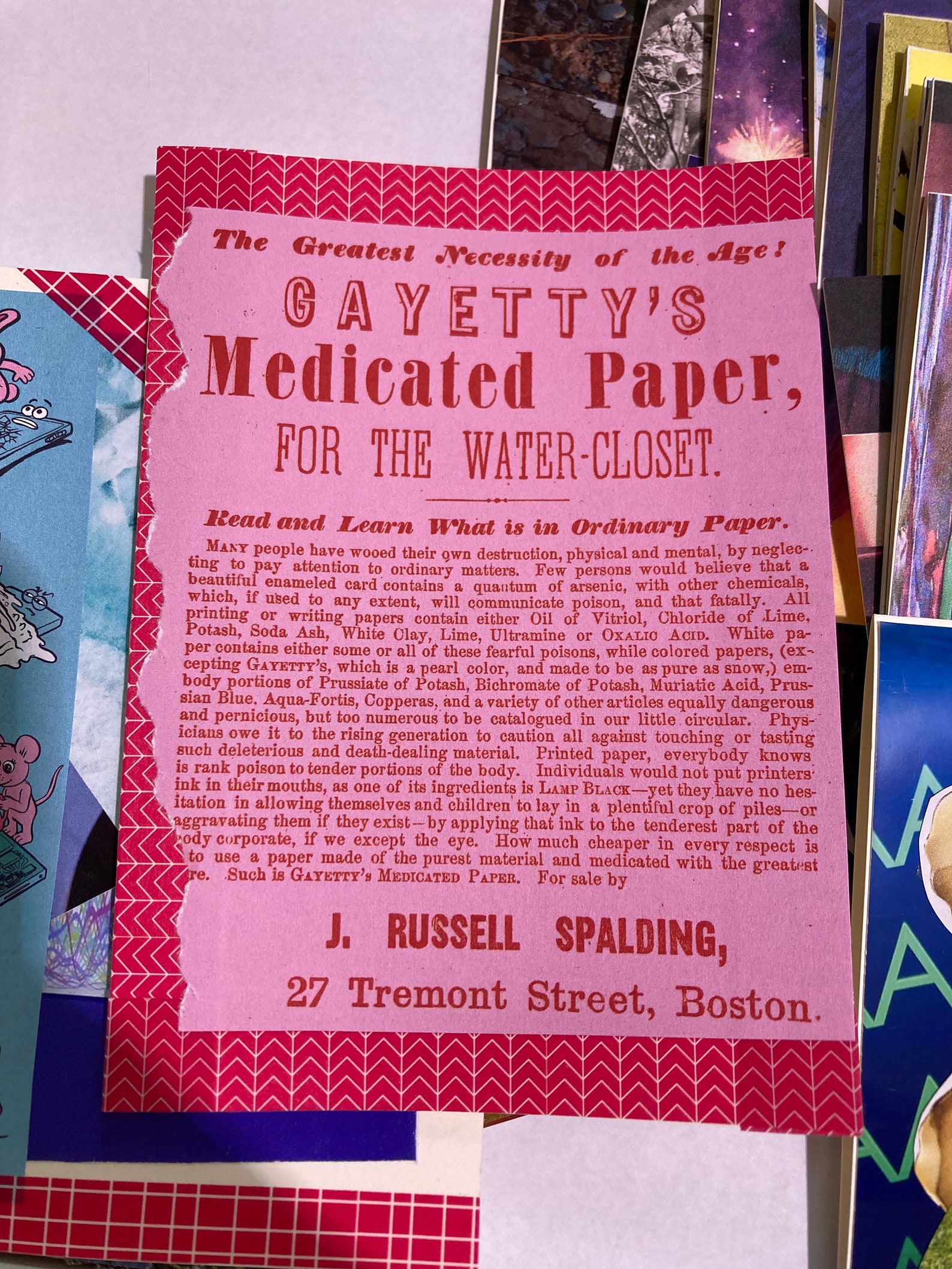 Gayetty's Medicated Paper Collage Card Etsy