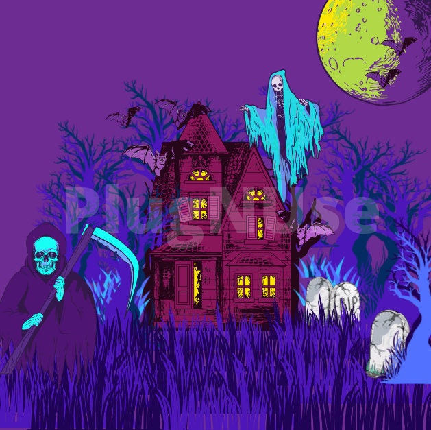 Haunted House Clip Art | Etsy
