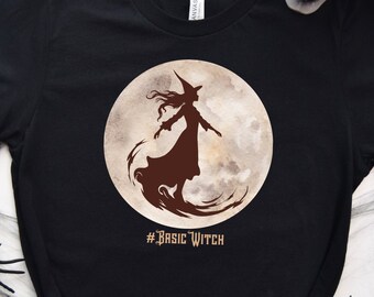 Women's #BasicWitch T-shirt, Basic Witch T-shirt, Witch witchy, witch witchy tee, Halloween Witch T-shirt, Halloween BasicWitch T-shirt