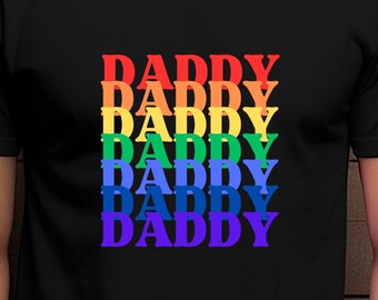 Ally Daddy T-shirt, Rainbow Daddy T-shirt, Daddy LGBTQ Tee, Fathers Day T-shirt, Fathers Day Gift Tee, Daddy shirt, Daddy Pride T-shirt