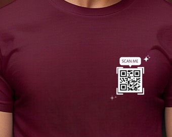 Fuck Off!!! QR Code T-shirt, Scan Me QR Code Tee, Loose Fit shirt, Witty Sarcastic T-shirt, Unisex Humor Shirt, F*ck Off!! T-shirt, QR Code