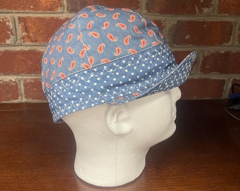 Gorro de soldadura reversible personalizado 100% algodón - Hecho a medida - tejido como se muestra