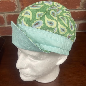 Custom Reversible 100% Cotton Welding Cap-Made to Fit. Fabric prints as shown.