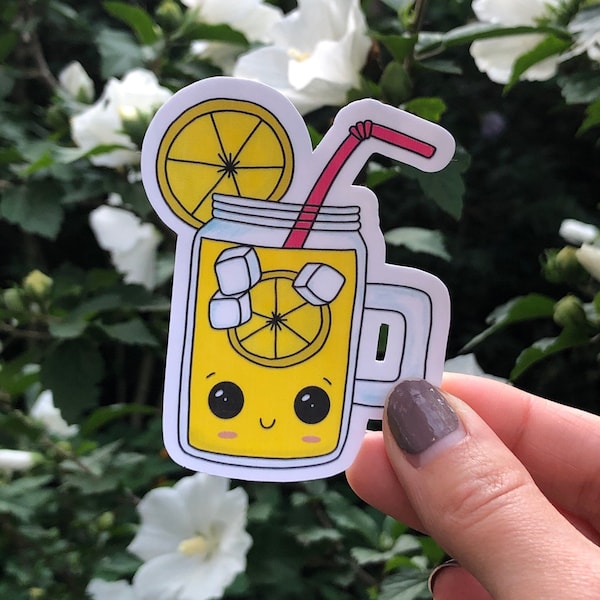 Cute Lemonade Sticker / Vinyl Sticker / Waterproof Sticker / Kawaii sticker / Journaling sticker / Scrapbooking sticker / Free US SHIPPING