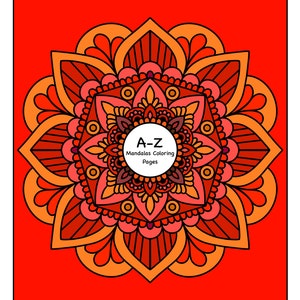 Mandalas Alphabet Letters Coloring Pages, Printable Adult Coloring Pages, Adult Coloring A-Z