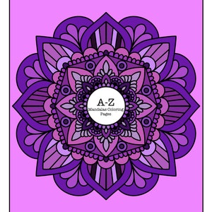 Páginas para colorear de letras del alfabeto de mandalas, páginas para colorear para adultos imprimibles, colorear para adultos de la A a la Z