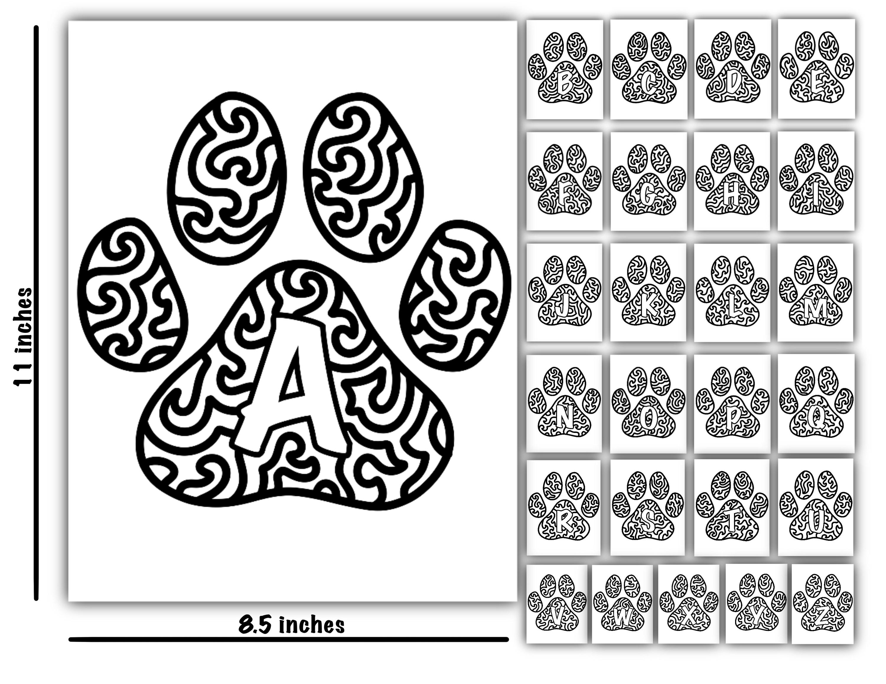 Mandala Alphabet Letters Coloring Pages, Printable Coloring Pages ...