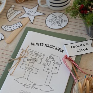 Winter Activity Pack Digital Download Printable Project Kid Craft Holiday Winter Learning Activity Book Page Coloring Sheet Classroom Fun