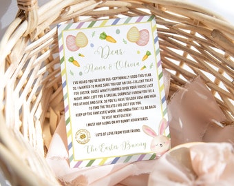 Editable Letter from the Easter Bunny, Personalized Letter from the Desk of the Easter Bunny, Printable, Instant Download