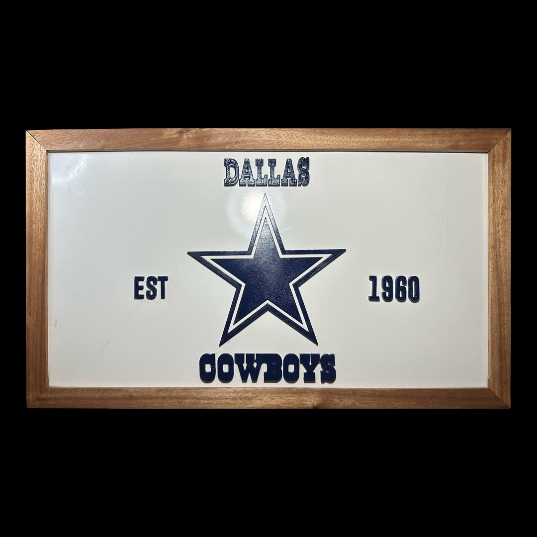 Dallas Cowboys Wall Sign –| Handmade Wooden Framed Decor - Etsy