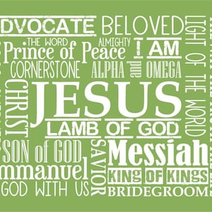 Magnolia Design Co. Names Of Jesus Subway Reusable 8.5 x 11 Silk Screen Stencil
