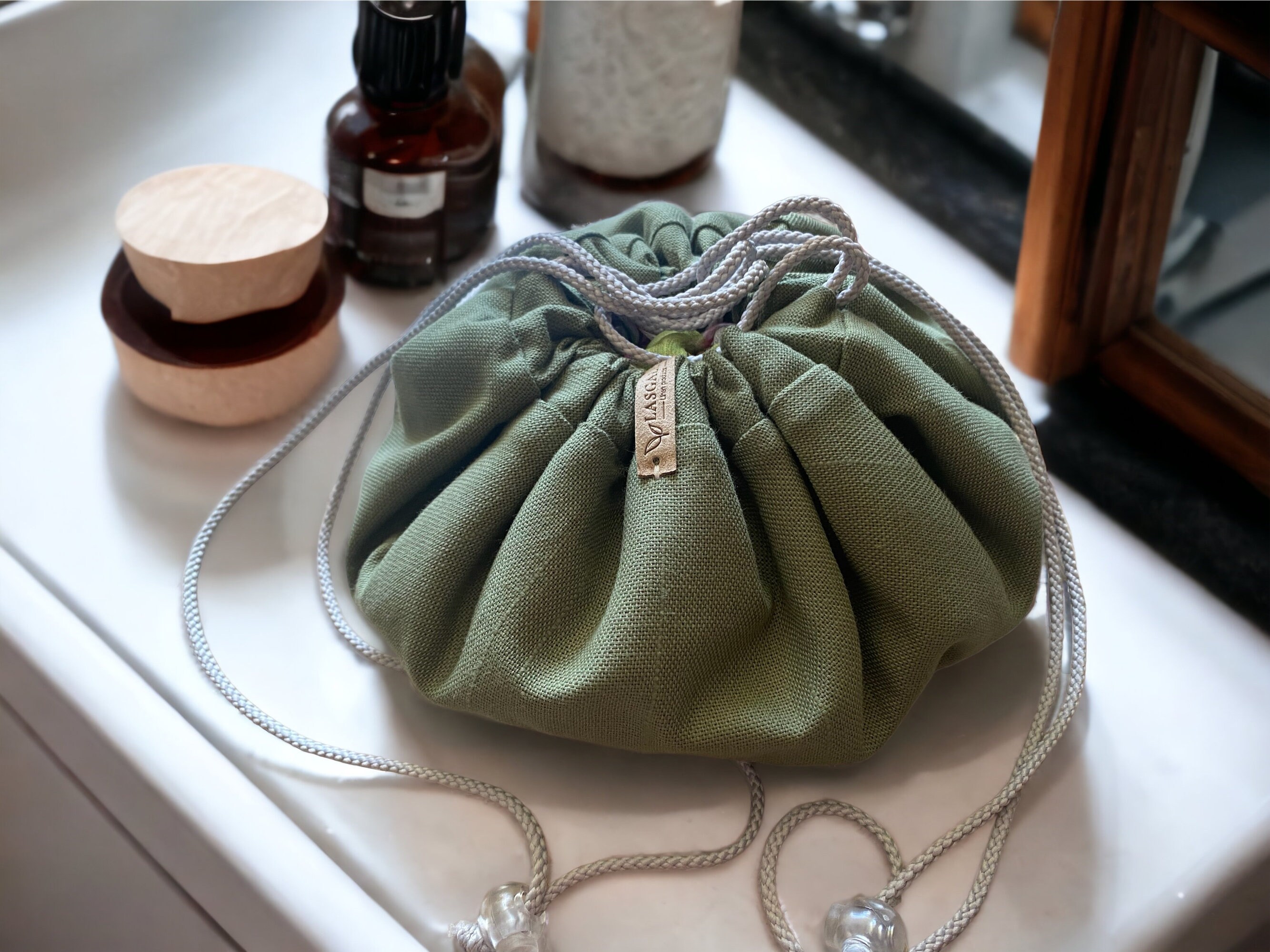 Green - Handmade Multipurpose Cosmetic/Toiletry Bag 09
