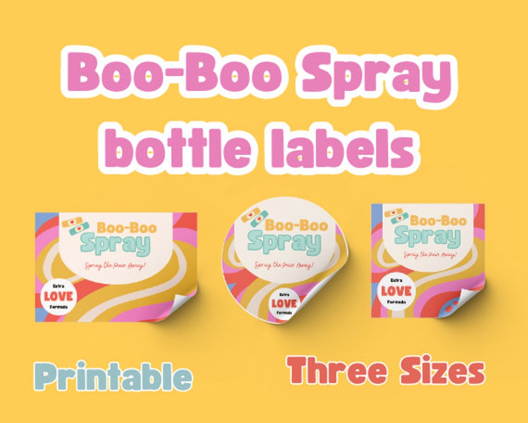 Boo-boo Spray Labels Teacher Tool Kids - Etsy